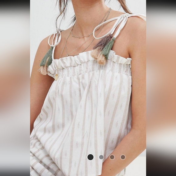 Babydoll Cami Tassle Top and Ruffle Two Piece Shorts Vacation Summer Set SM - Picture 8 of 10